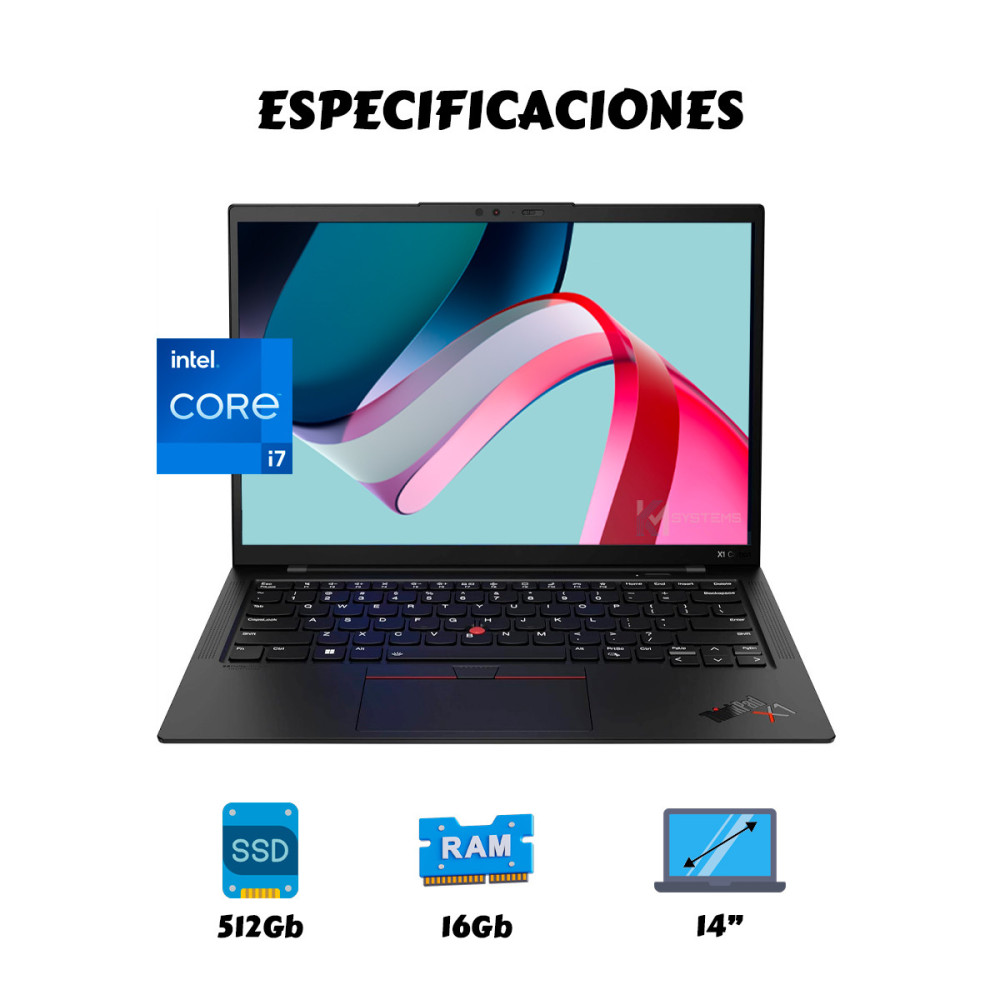 Lenovo ThinkPad X1 Carbon Gen 10 i7 12th 16GB 512GB | KM Systems
