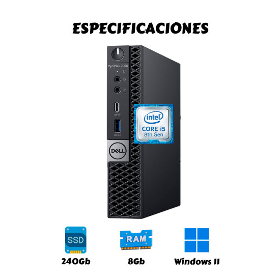Mini Torre Dell OptiPlex 7060 i5 8th 8GB SSD 240GB | KM Systems