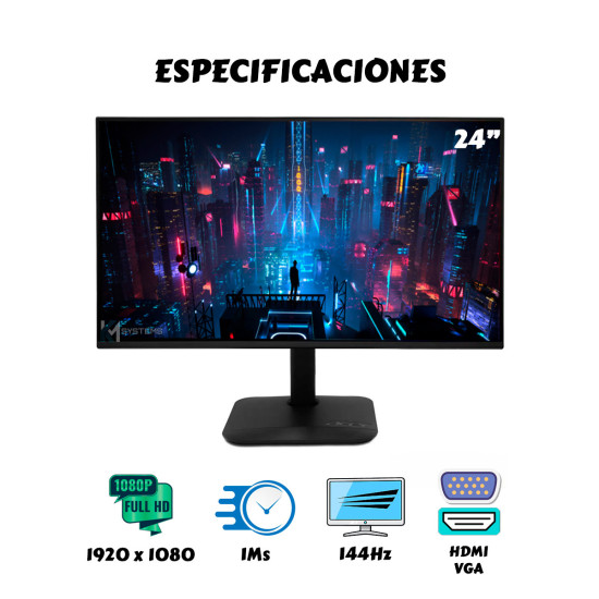 Monitor Gamer Acer 24″ FHD IPS 144Hz HDMI VGA | KM Systems