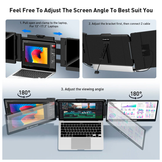 Extensor de Pantalla Portátil 13"–17" Full HD | KM Systems