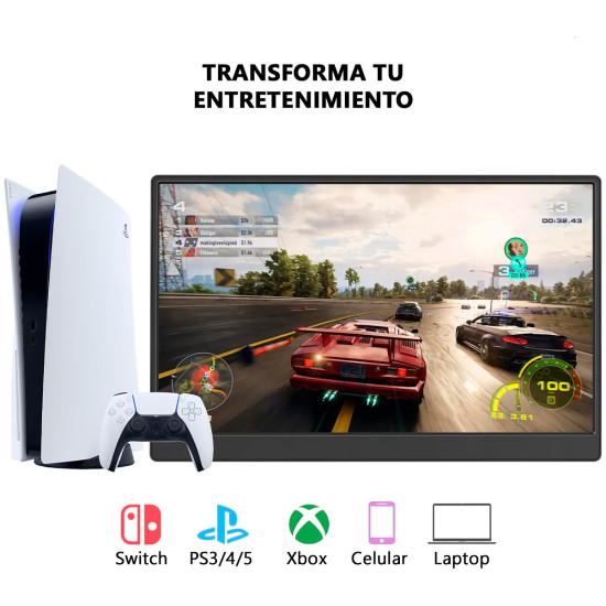 Monitor Portátil 15.6" Full HD Mini HDMI | KM Systems