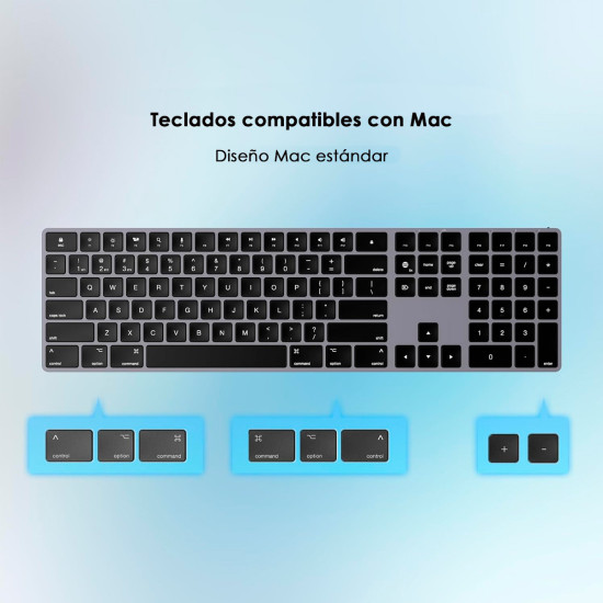 Teclado Bluetooth Silencioso Compatible con Apple iMac | KM Systems