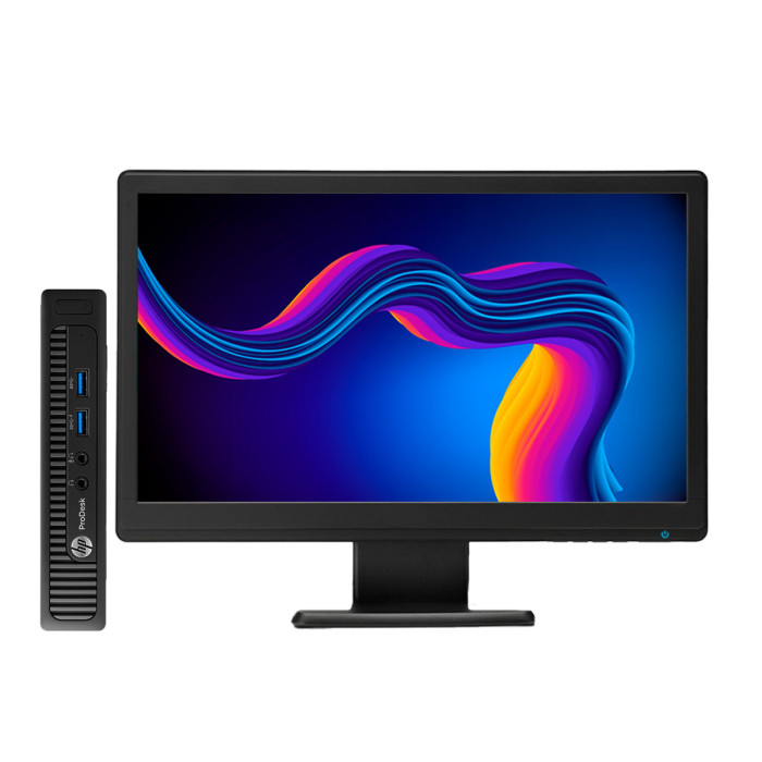 CPU HP Mini i5 6th + Monitor Usado 19" | KM Systems
