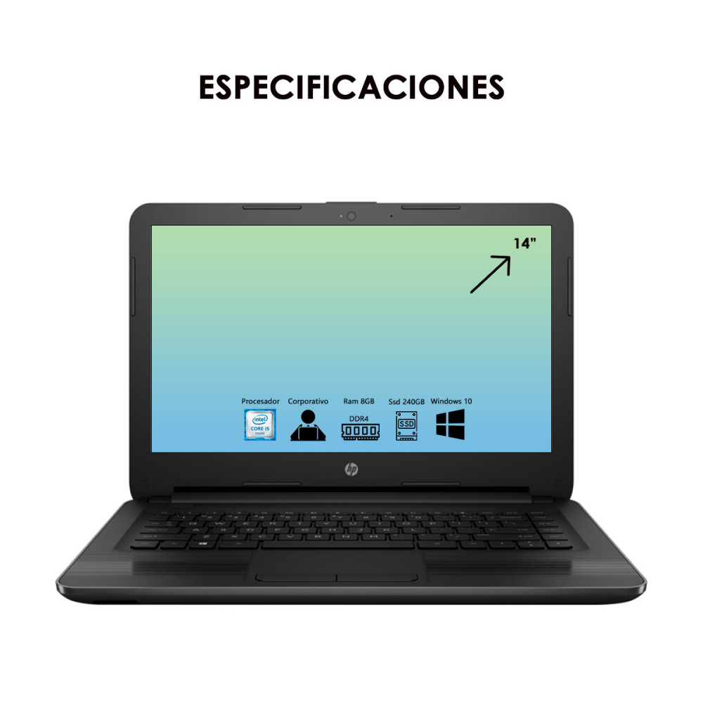 Portátil HP 240 G6 8Gb 240Gb | KM Systems