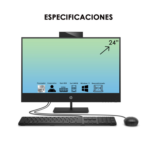 Todo en Uno HP 24″ i5 10ª Gen | KM Systems