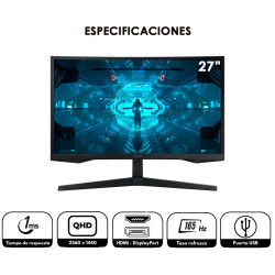Monitor Curvo Gamer Samsung Odyssey G5 27 Qhd 165hz