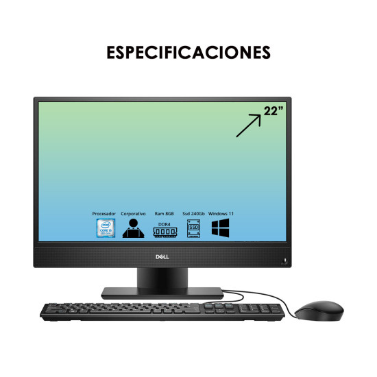 Todo en Uno Dell 5260 22″  i5 8th | KM Systems
