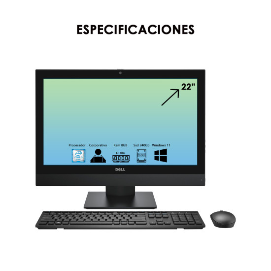 Todo en Uno Dell 3240 22″ i3 6th | KM Systems