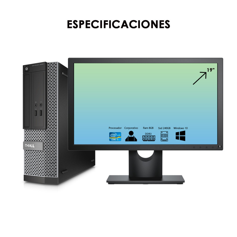 Torre Dell Core i5 4th + Monitor 19 VGA usado