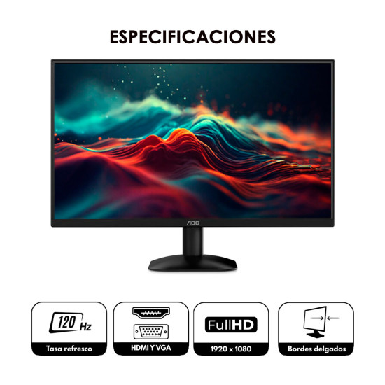 Monitor Aoc 22 Pulgadas Full Hd 120hz Hdmi Y Vga