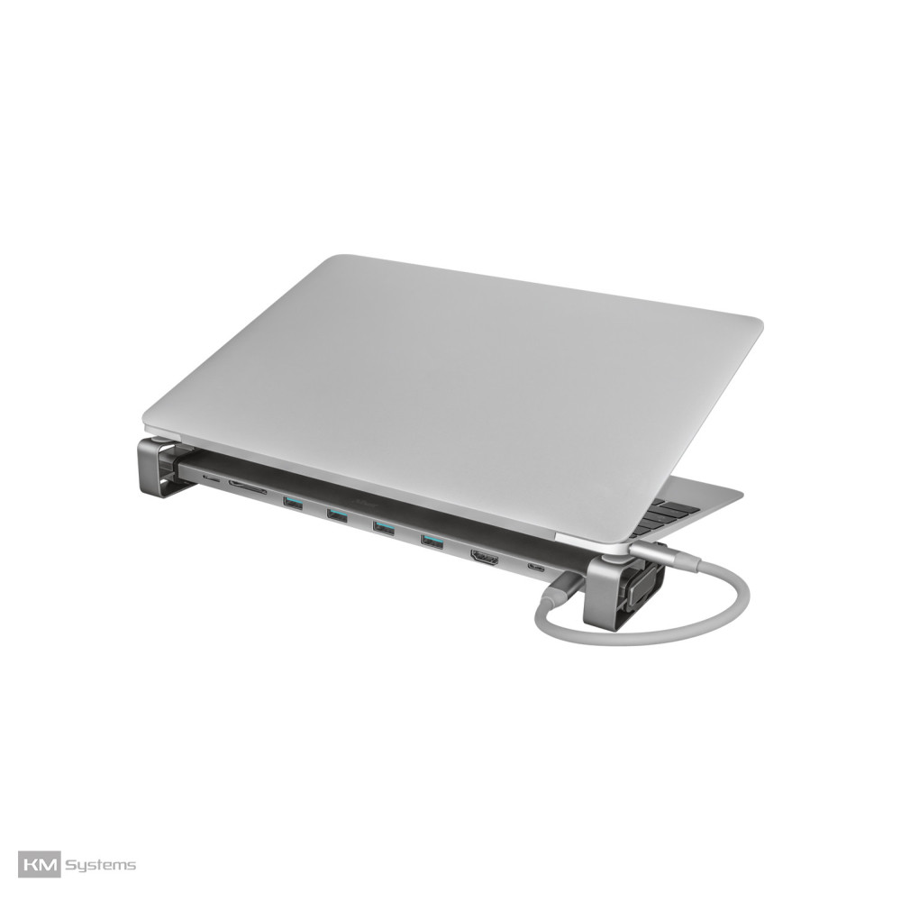 Base Trust Multipuerto USB-C 10 en 1 | KM Systems