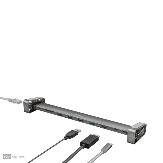 Base Trust Multipuerto USB-C 10 en 1 | KM Systems