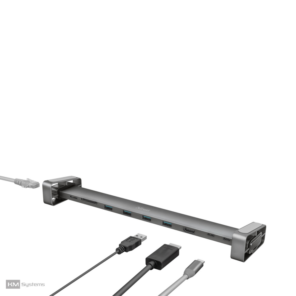 Base Trust Multipuerto USB-C 10 en 1 | KM Systems