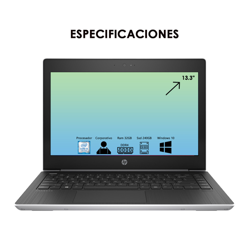 Portatil Hp I5 7ma Gen 240gb Ssd Ram 8gb