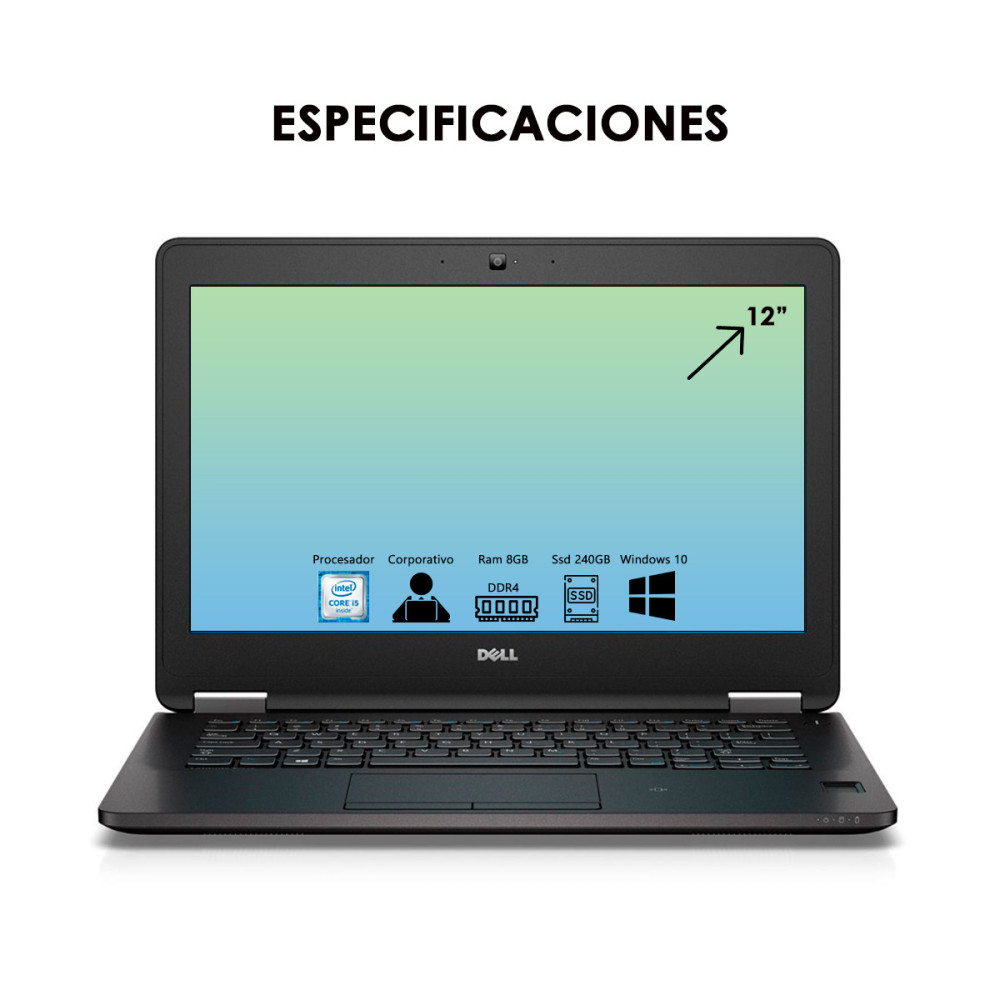 Portátil Dell Latitude E7270 i5 6ta Gen 8Gb 240Gb | KM Systems