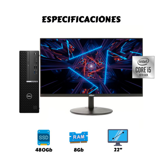 Torre Dell 7090 i5 10th 8GB SSD 480GB + Monitor 22″ | KM Systems